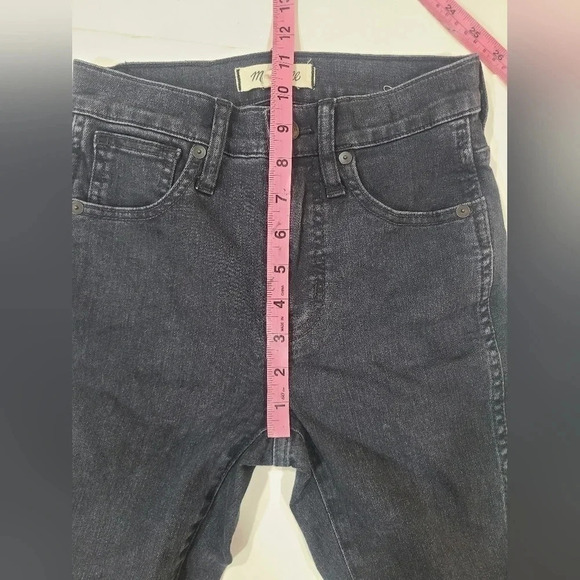 Madewell 10" High Rise Skinny Raw Hem Grey Jeans Stretch Size 23 - Picture 8 of 10